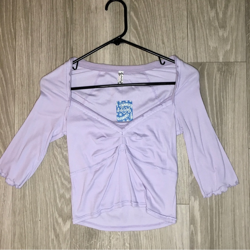 New Small Free People Lavender Crop Top